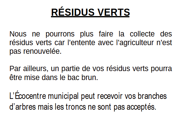 capture résidus verts